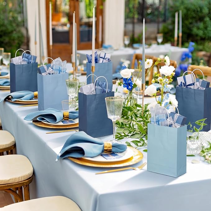 Gaillty 24 Pcs Dusty Blue Paper Bags - Image 6