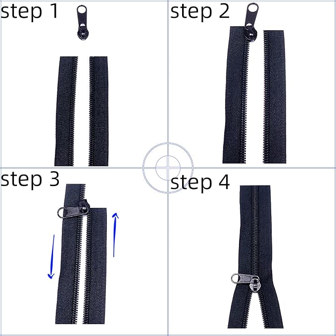 Sawoake 10 Yards Bulk Zipper, Zippers - Image 4