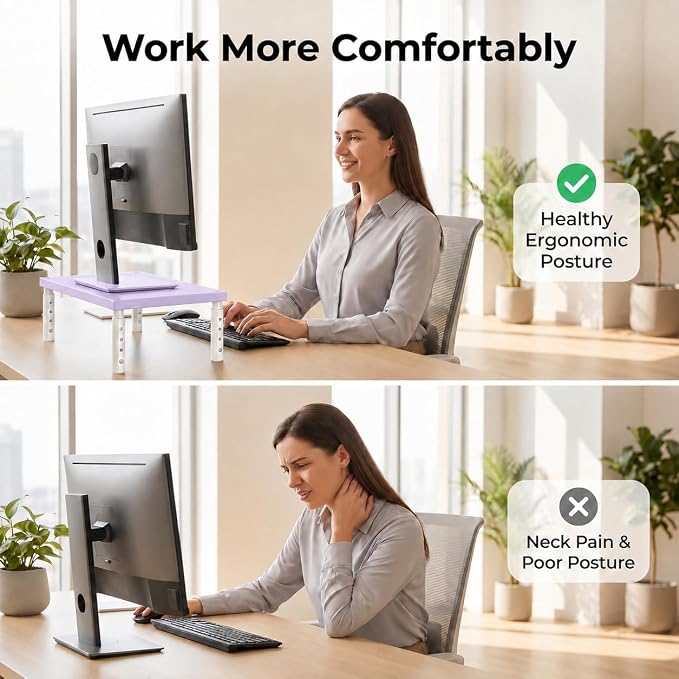 OPNICE Desk Organizers and Accessories, Adjustable Computer Monitor Stand Riser - Image 7