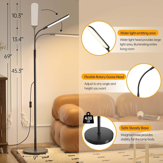 Aisutha LED Floor Lamp, 18W Super Bright Floor Lamp - Image 6