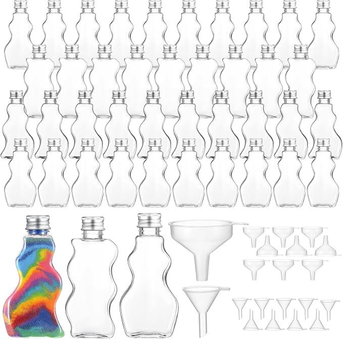 Mumufy 60 Pcs Plastic Sand Art Bottles by Mumufy