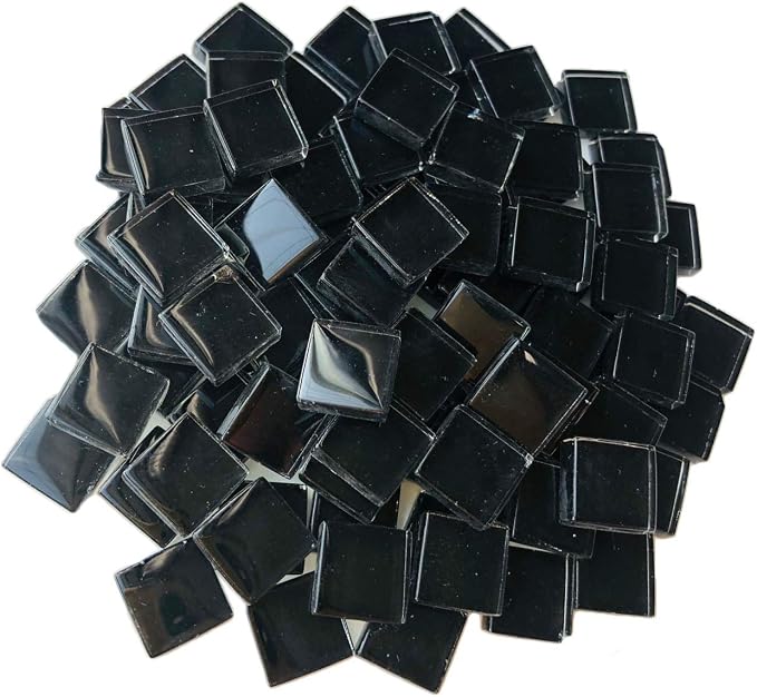 Mosaic Tiles Squares Black Crystal Mosaic Glass Tile by Ricytnig