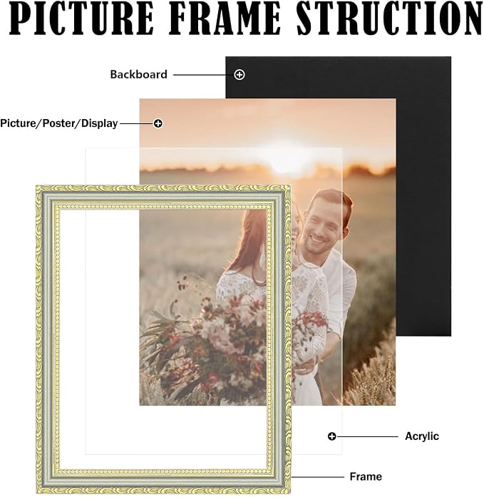 4×6 Picture Frame Gold - Image 3