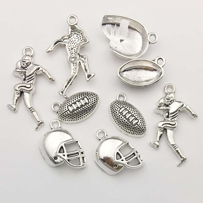 Youdiyla 60PCS Football Theme Charms Collection - Image 2