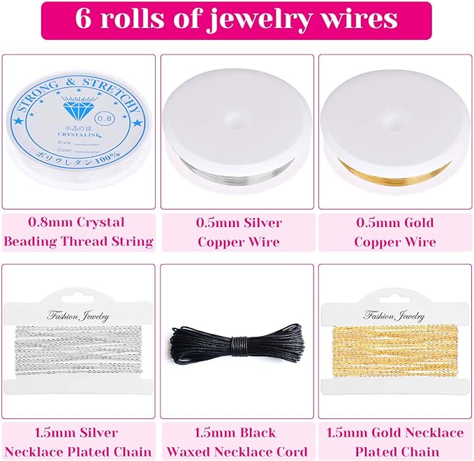 shynek 1857 Pcs Jewelry Making Supplies Kit - Image 6