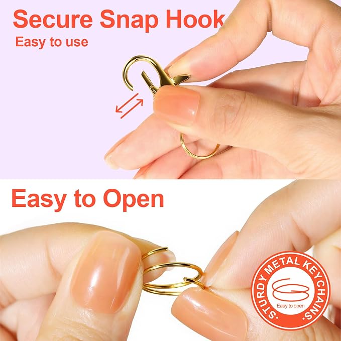 LEOBRO 160PCS Lobster Claw Clasps and Key Rings, Key Chains, Jewelry Making - Image 7