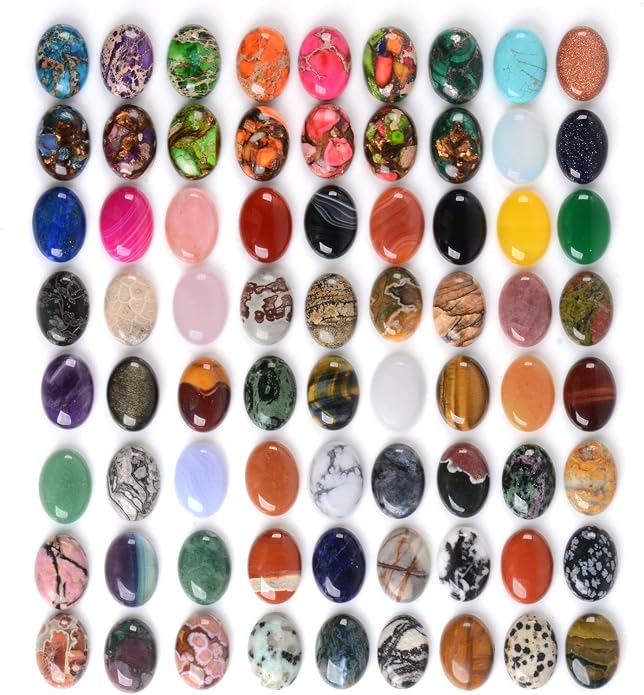 Wholesale Lot Multi-color Gemstone Round Oval Cab Cabochon by Justinstones