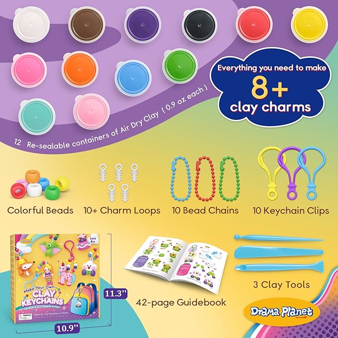 Drama Planet Clay Keychain Craft Kit - Image 2