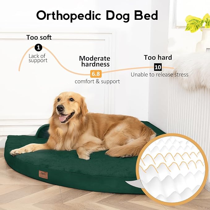 Large Orthopedic Dog Bed with Sides XXL Dog Beds with Removable Washable Cover - Image 2