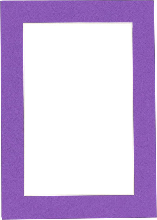 11x14 Mat for 8.5x11 Photo - Precut Purple Picture Matboard for Frames Measuring 11 x 14 Inches - Bevel Cut Matte to Display Art 8.5 x 11 Inches - Acid Free ONE MAT with Backing Board & Clear Bag