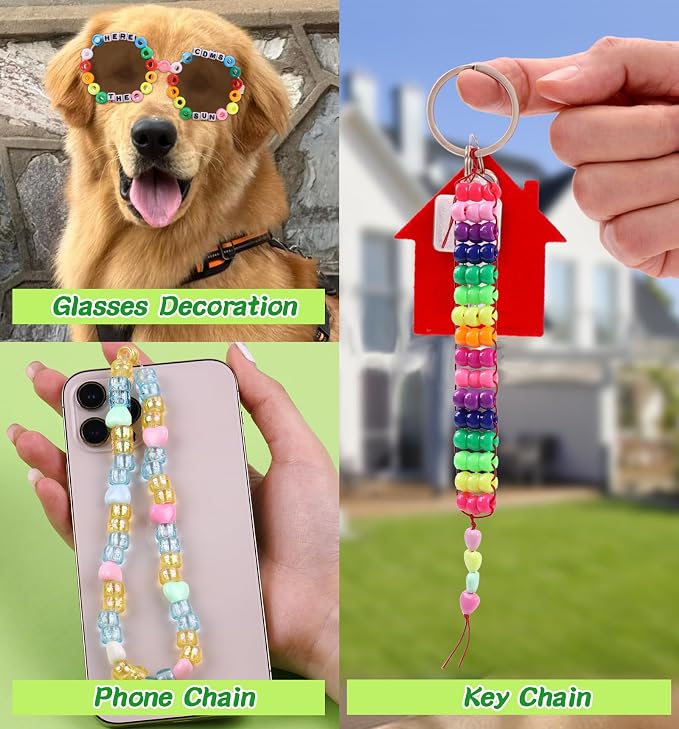 3000Pcs 56 Colors Pony Beads for Bracelet Making Kit, Rainbow Kandi Beads - Image 5