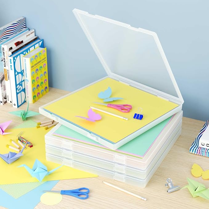 Denkee 12 x 12 Paper Storage, 6 Pack Scrapbook Paper Organizer Storage - Image 3