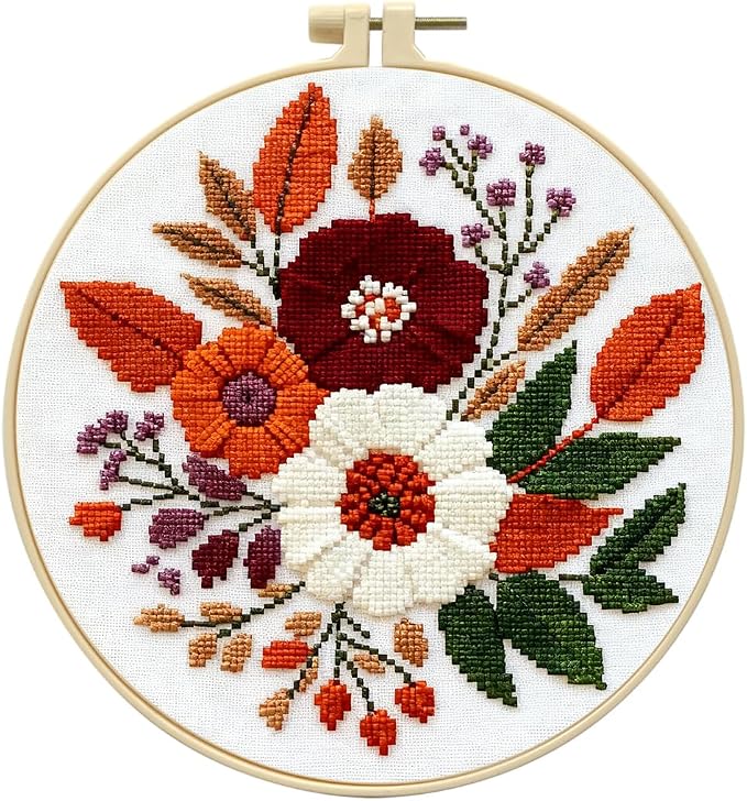 Zhenqing Floral Bouquet Cross Stitch Kit by ZhenqingHomeFlagship