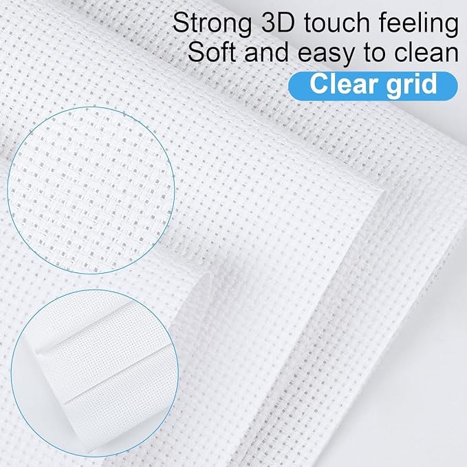 MYFAMIREA Cross Stitch Aida Fabric 18 Count, 28 by 19 Inch Large Size, Classic - Image 3