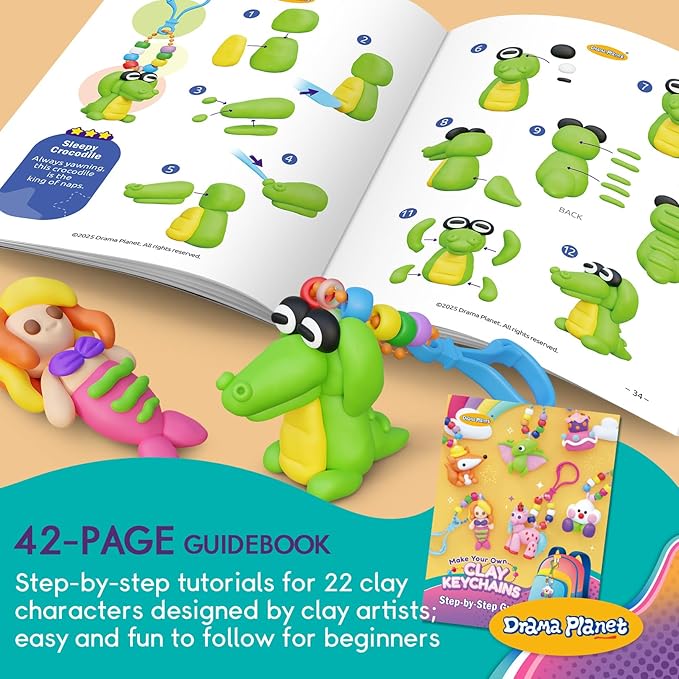Drama Planet Clay Keychain Craft Kit - Image 4