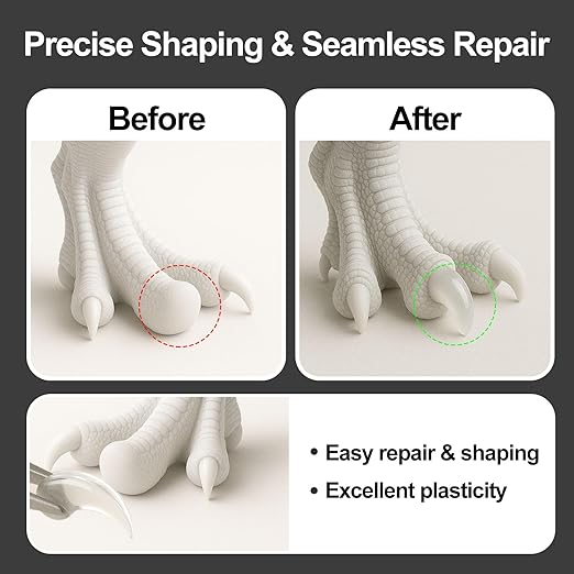 100g UV Light Curing Putty, Solid Resin, Multi Purpose Adhesive High Hardness Quick Curing, for 3D Crafts, Repair, Modeling UV Clay & Nail Art