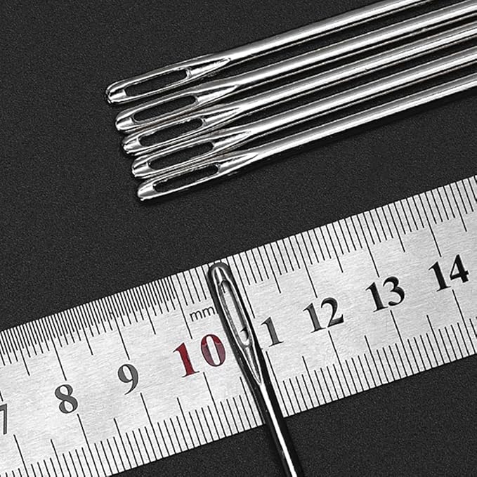 10" Professional Upholstery Needle 25cm length 3mm thickness, Big Eye Hand Sewing Needles for Stitching and Crafting Projects
