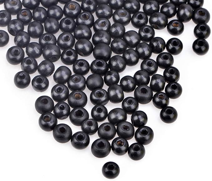 AD Beads Wood Spacer Loose Wooden Craft Beads Big Hole Beads Assorted - Image 2