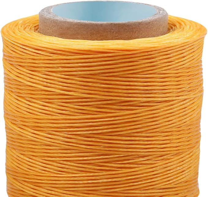 284 Yards Waxed Thread, 210D Heavy Duty Upholstery Wax Thread for Leather Sewing,0.8mm Flat Waxed Linen Cord for Bookbinding/Shoe Repairing/Leather Projects