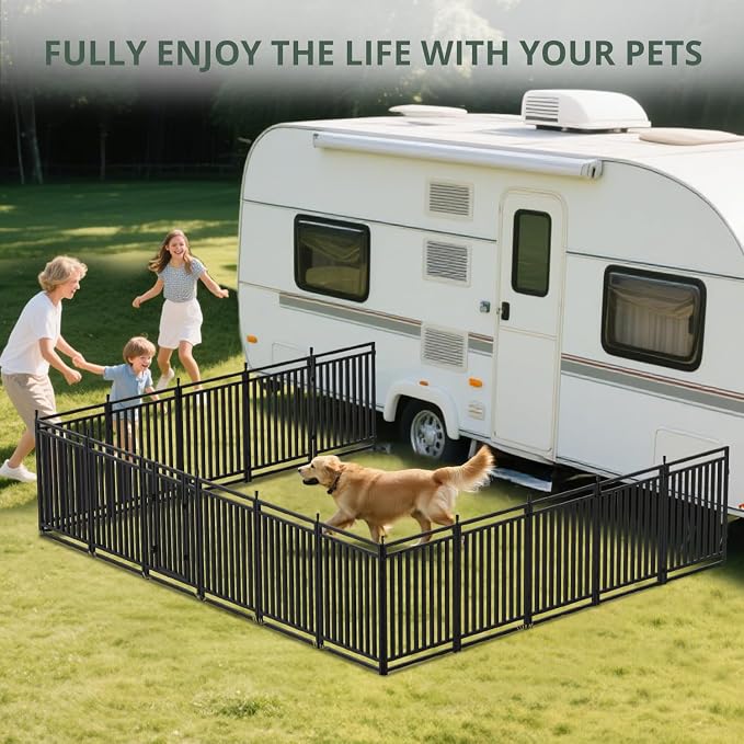 Dog Fence Outdoor for Yard Indoor Dog Playpen 40" Height 32 Panels Portable Dog - Image 6