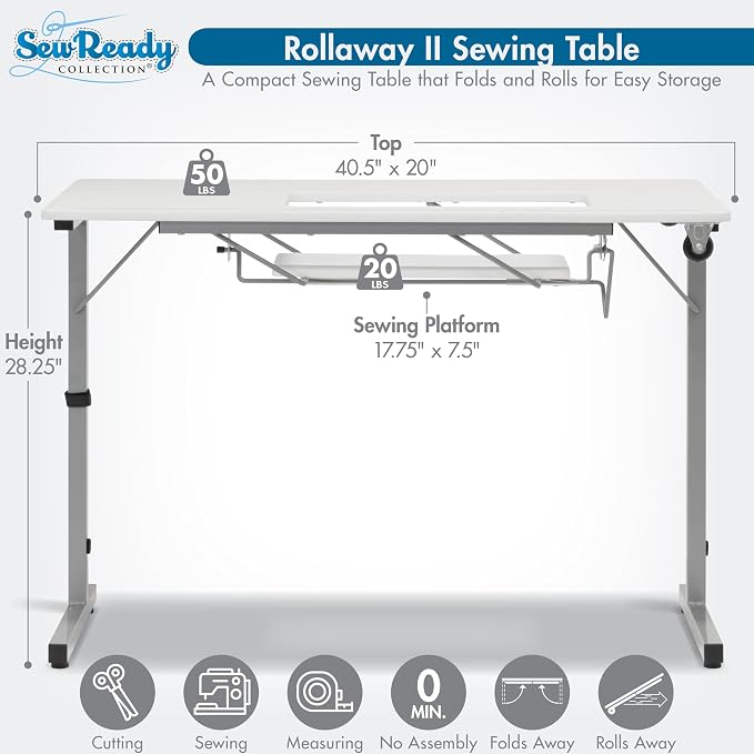 Sew Ready Portable Sewing Table, Computer or Office Desk - Image 3