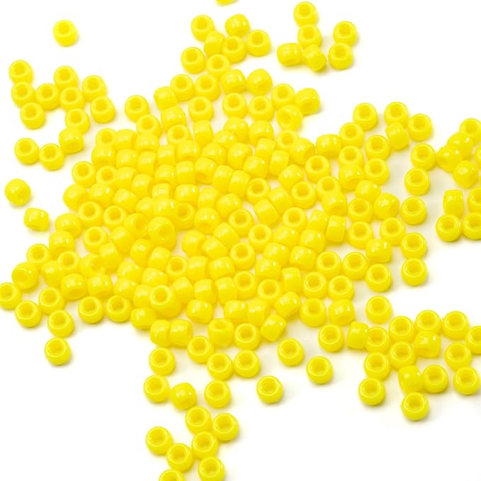 Gxueshan 1000 Pcs Acrylic Pony Beads 6x9mm Bulk by Gxueshan