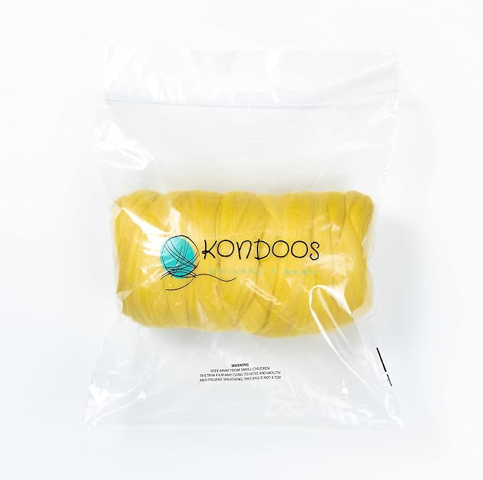 Kondoos Colored Natural Wool roving, 1 lb. Best Wool - Image 2
