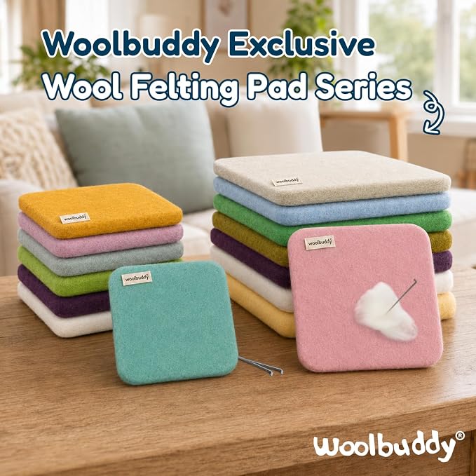 Woolbuddy Wool Felting Pad 6 x 6 x 1.5 Inch, Durable Needle Felting Mat - Image 6