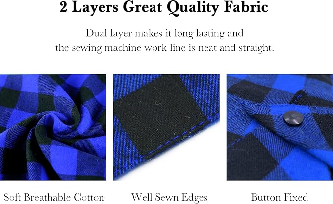 AnF Birthday Plaid Dog Bandana and Triangle Dog Scarf - Image 5