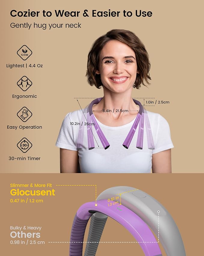 Glocusent Upgraded LED Neck Reading Light, Book Light - Image 2