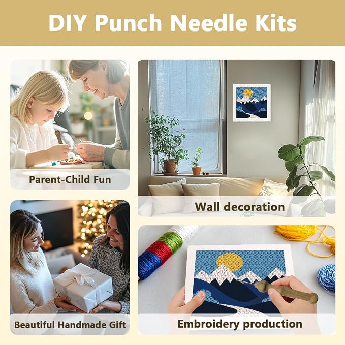 DOODLREAM Mountains DIY Punch Needle Embroidery Kit - Image 4