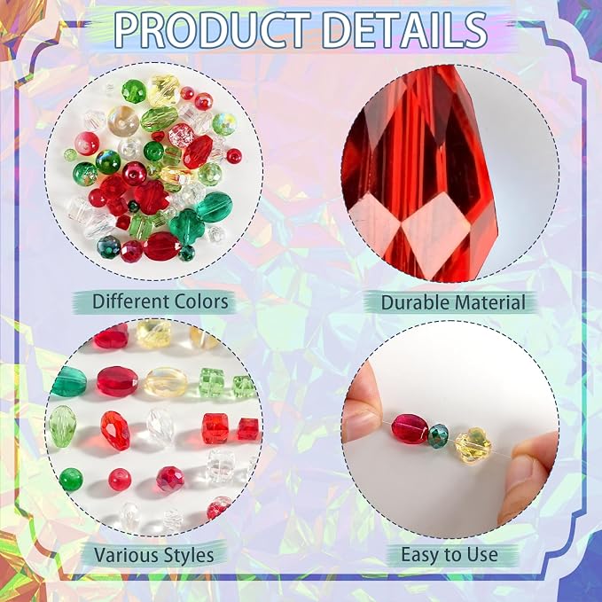 Christmas Glass Beads for Jewelry Making - Image 3