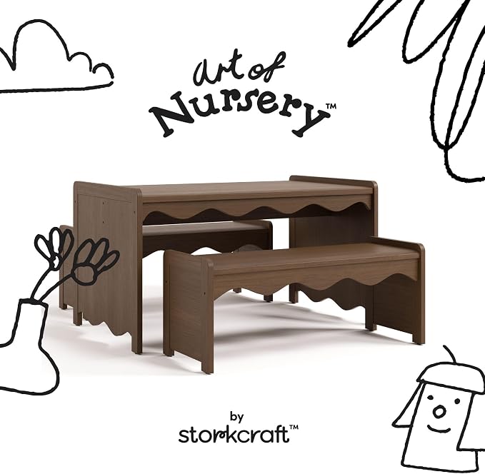 Storkcraft Casablanca Montessori Indoor Kids Table & Bench Set – GREENGUARD - Image 6