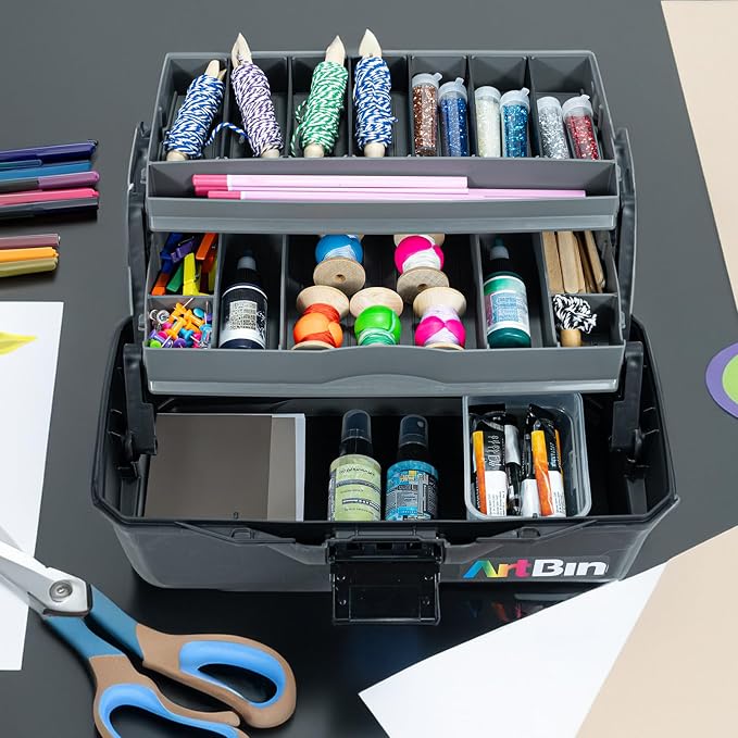 ArtBin 6892AG 2-Tray Art Supply Box, Portable Art & Craft Organizer - Image 6