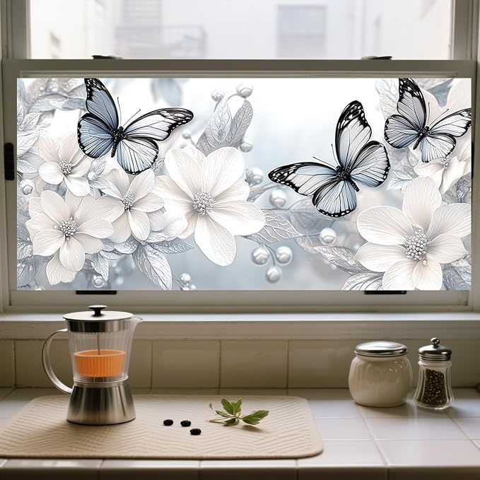 IVN Privacy Window Film 39.3x17.7 Inch Static Cling Decorative Window Film - Image 6