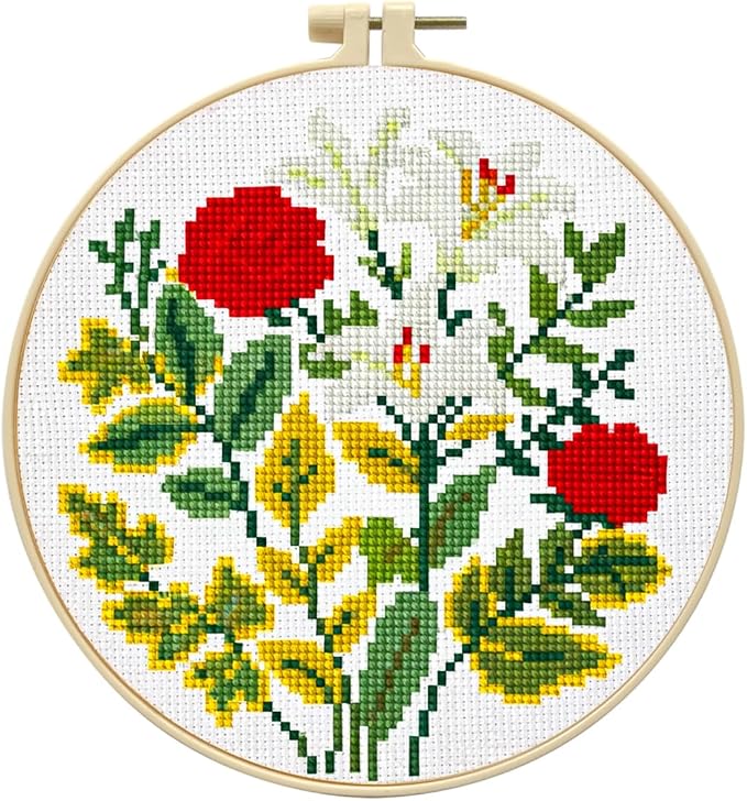Zhenqing Rose and Lily Cross Stitch Kit by ZhenqingHomeFlagship