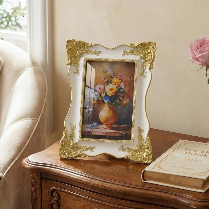 Cuspin 4x6 Picture Frame, Antique Baroque Style Frame - Image 8