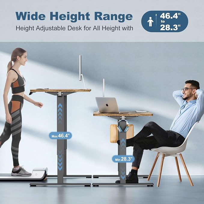 DUMOS 63 Inch Electric Standing Desk Height Adjustable, Sit to Stand Computer - Image 4