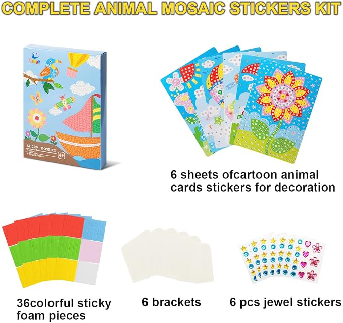 LZHZH Mosaic Sticker Art for Kids - Image 6