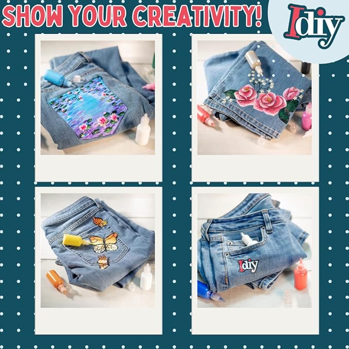 IDIY Glitter Fabric Paint Set - Image 3