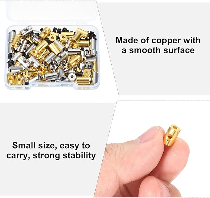 MECCANIXITY 70 Pcs Metal Locking Pin Backs, Locking Pin Keepers Clasp 9mm(H) with 4 Wrench Replacement in Storage Case for Badge, Brooch, Silver, Gold Tone