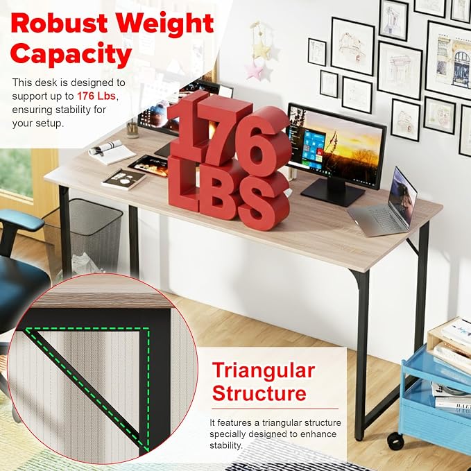 PayLessHere | 55 Inch Computer Desk | Nature | Office Desk - Image 6