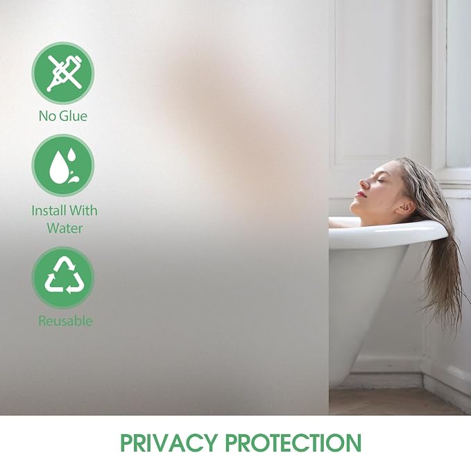 STATINT Frosted Glass Window Film Privacy Heat Control UV Blocking Window - Image 3