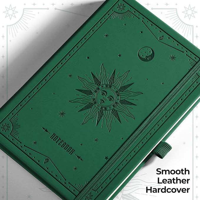 EMSHOI Lined Journal Notebook, 320 Numbered Pages, A5 Size | Leather Hardcover - Image 9