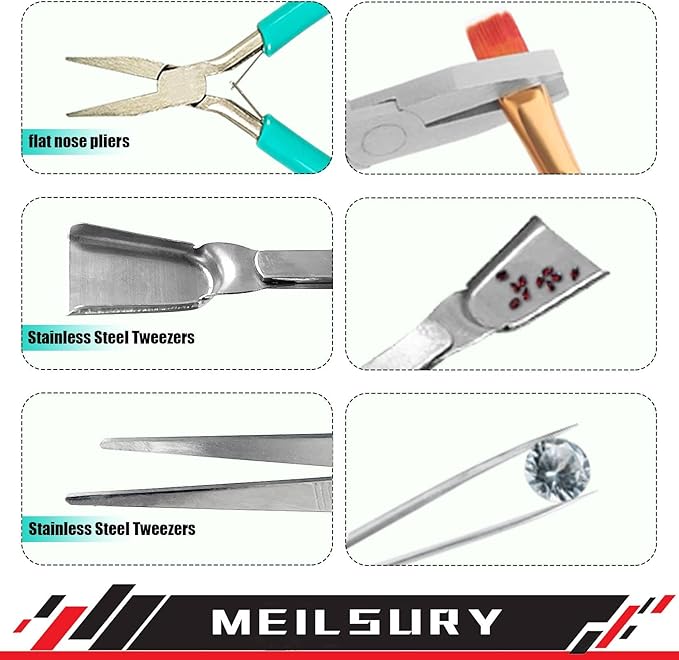 11-Piece jewelry pliers set,Jewelry-making plier tools with stainless steel jewelry tweezers for crafting,beading,and repairing