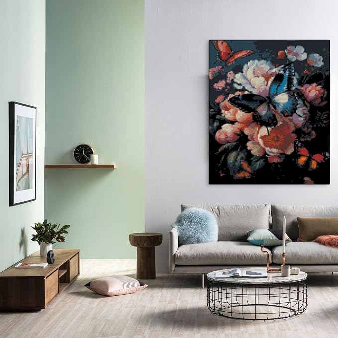 Butterfly Flower Stamped Cross Stitch Kits Flower Cross Stitch Patterns - Image 3