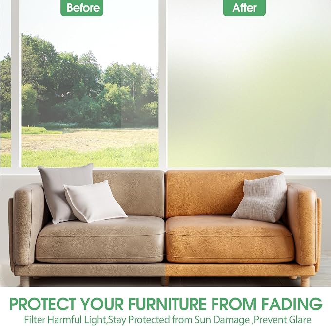 STATINT Frosted Window Film Privacy Heat Reducing UV Control Window Coverings - Image 8