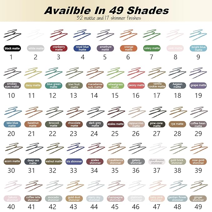 Smudge Proof Eyeliner, Waterproof Retractable Eye liner with Brush, Matte and Shimmer Eyeliner Pencil, Creamy Texture, Long lasting & Smooth(46 Platinum Shimmer)