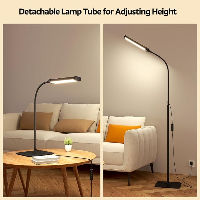 Aisutha LED Floor Lamp, Reading Lamps Adjustable Stepless Colors & Brightness - Image 3