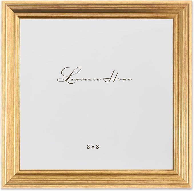 Lawrence Frames 8x8 Sutter Burnished Gold Picture Frame by LawrenceFrames
